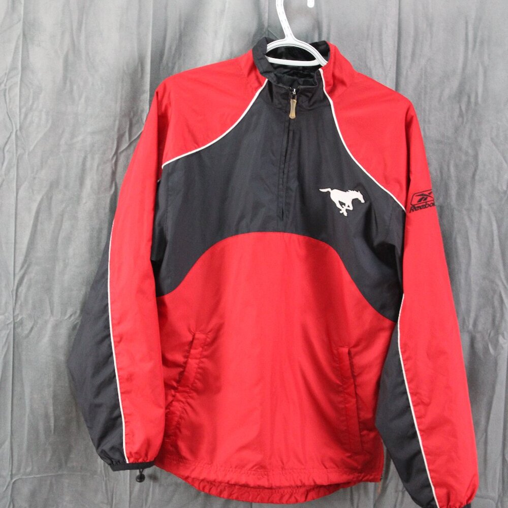 Calgary Stampeders Windbreaker (Retro) - Crested Logos by Reebok - Men's Small